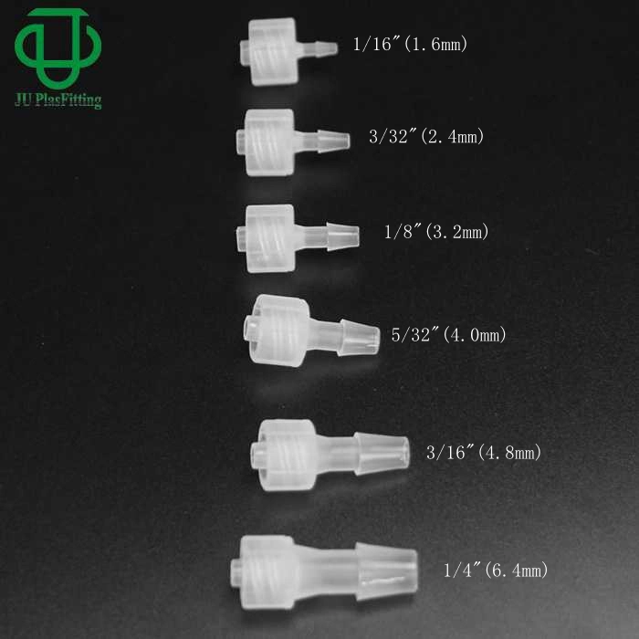 Plastic Luer Tight Female Luer Thread to 1/4" (6.4mm) ID Tubing Luer Lock Connector Hose Barb Fitting