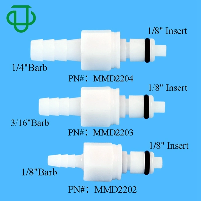 Mfd16 POM Fluid Water Quick Connect Shut off Panel Mount Quick Disconnect Air Bulkhead Barbed Fittings