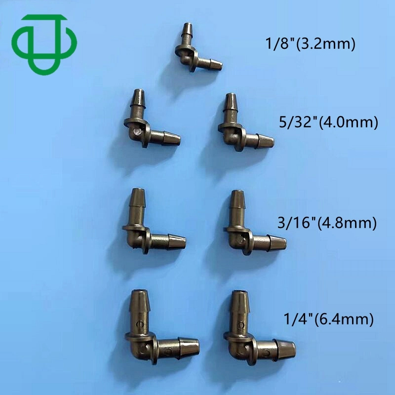 5/16" 7.9mm Elbow Tube Barbed Connectors Plastic Hose Barb Fittings for Water