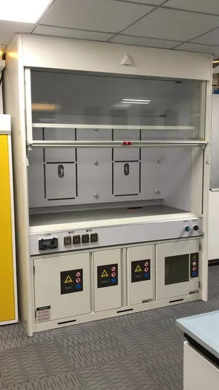 Energiesparende, chemikalienbeständige Laborabzugshaube mit vertikalem Schieber, 50/60 Hz, 115/220 V